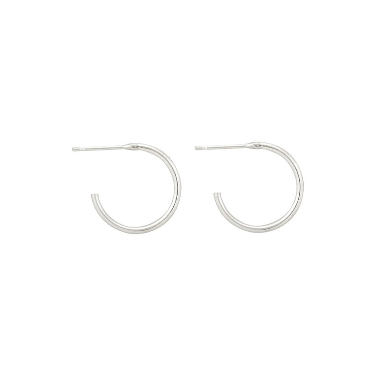 Slim Midi Silver Hoops - Lulu + Belle Jewellery