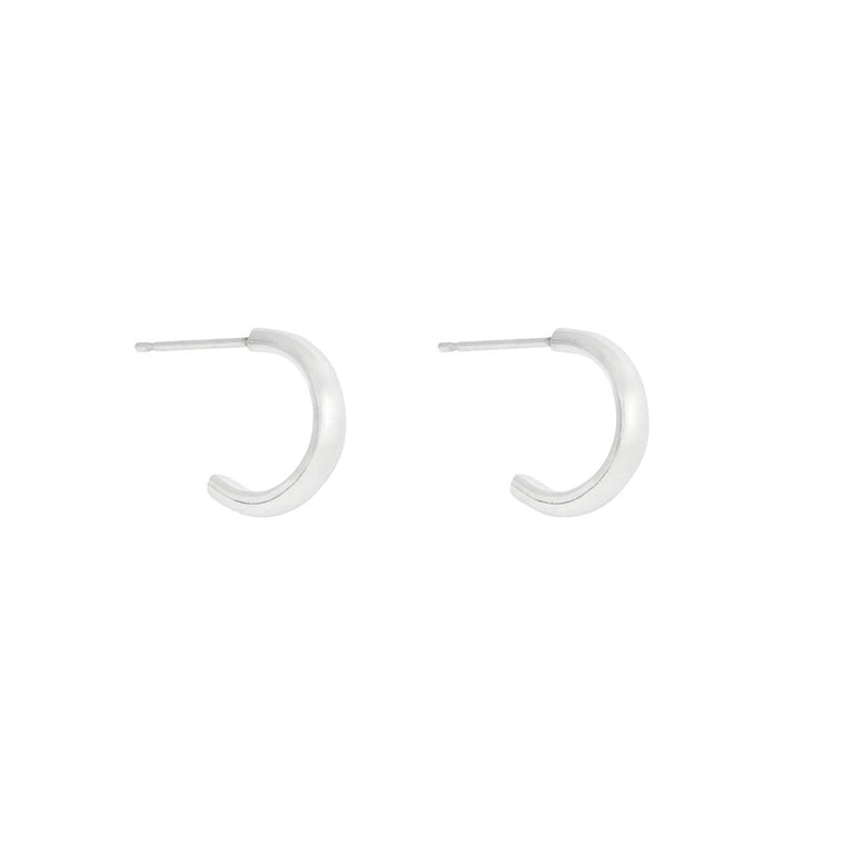 Small Chunky Silver Hoops - Lulu + Belle Jewellery