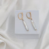SOPHIA Shard Drop Pearl Earrings Gold or Silver - Lulu + Belle Jewellery