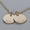 Stamped Edge Personalised Necklace Gold - Lulu + Belle Jewellery