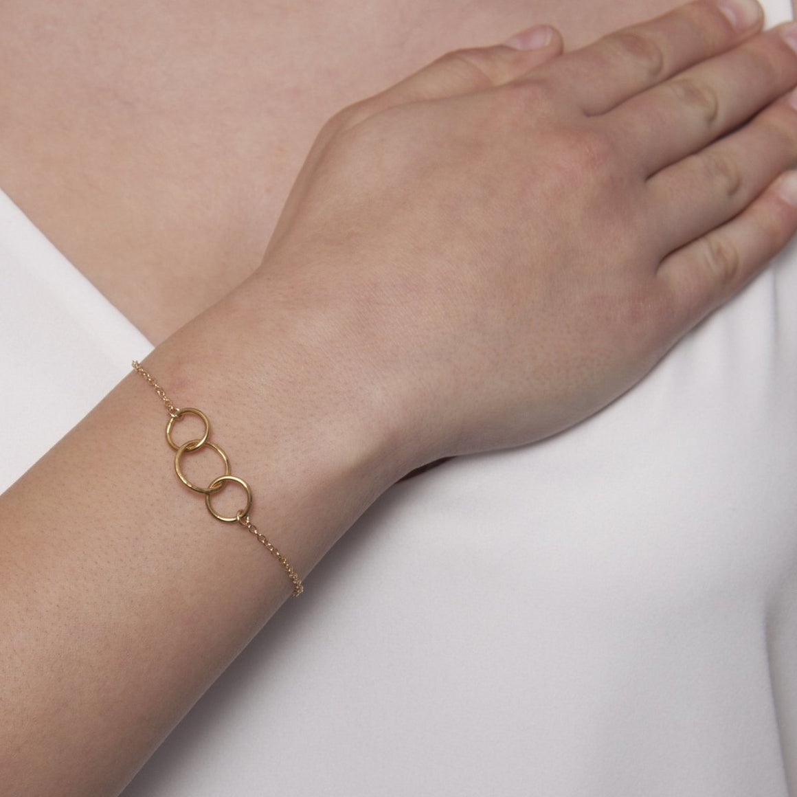 The three of us gold bracelet Lulu Belle Jewellery