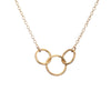 'The three of us' interlocking circles necklace gold - Lulu + Belle Jewellery