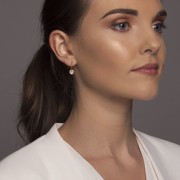 Tiny Dot Drop Earrings in Silver - Lulu + Belle Jewellery