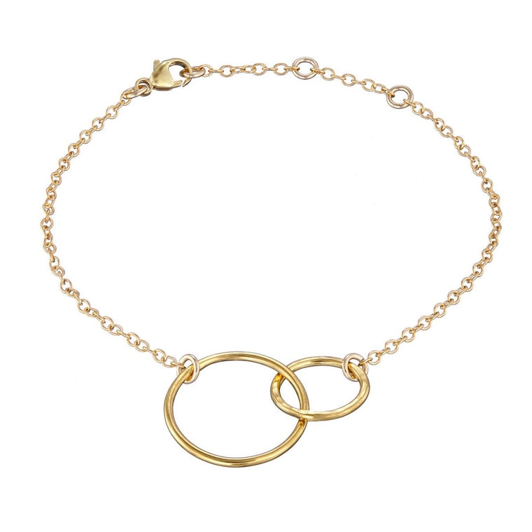 'Together' Interlocking Circles Bracelet Gold - Lulu + Belle Jewellery