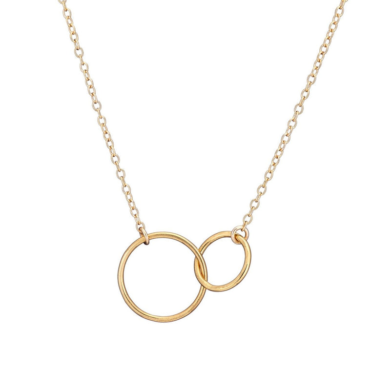 'Together' Interlocking Circles Necklace Gold - Lulu + Belle Jewellery