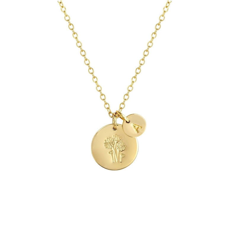 Wild bunch initial necklace gold - Lulu + Belle Jewellery