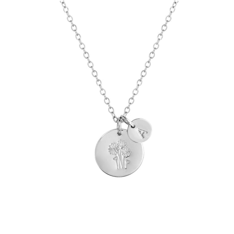 Wild bunch initial necklace silver - Lulu + Belle Jewellery