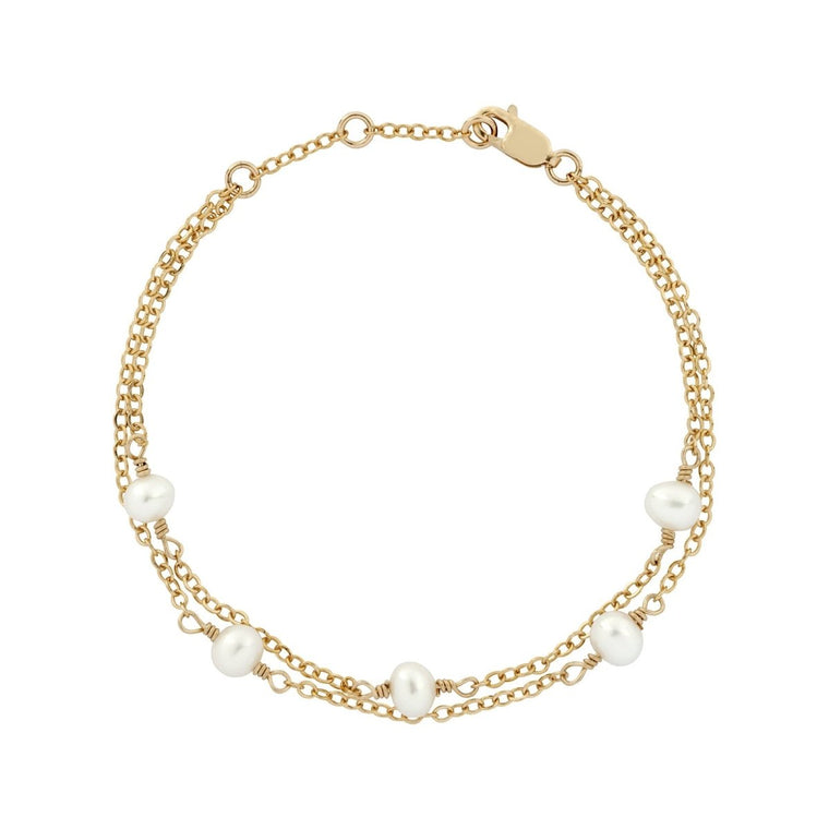 ZOE Layered Pearl Bracelet Gold or Silver - Lulu + Belle Jewellery